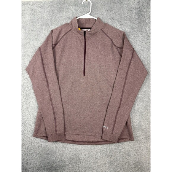 Carhartt Women's Force Heavyweight Quarter-Zip Thermal Base Layer Long Sleeve,XL - Picture 1 of 7